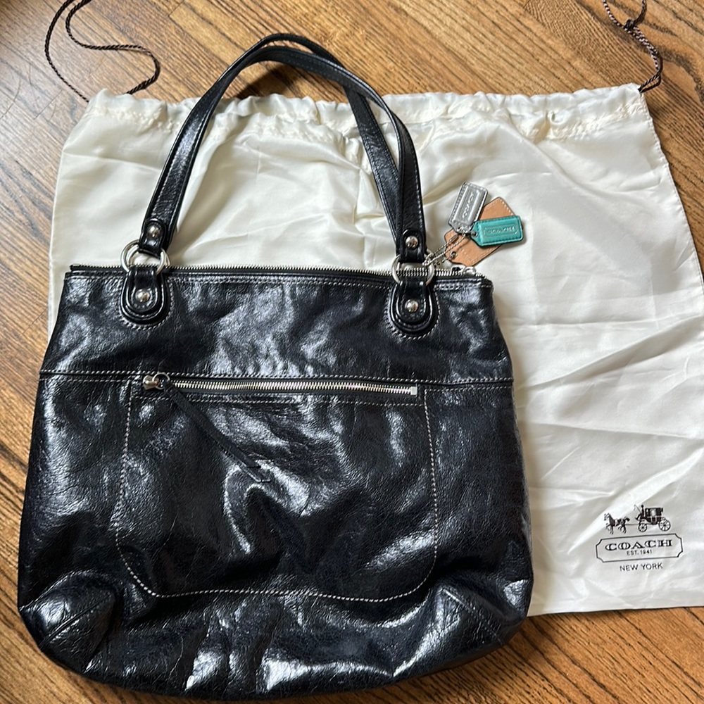 Coach Poppy black glam bag